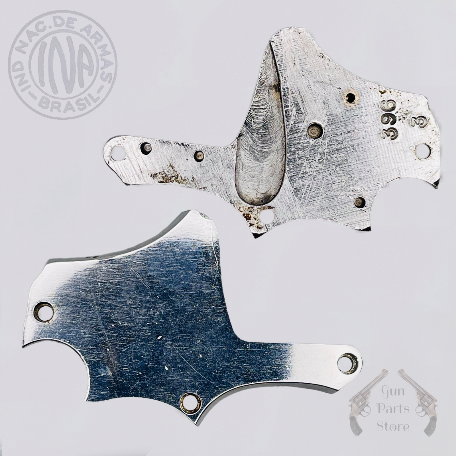 Sideplate for INA Brazil Tiger .32 S&W Long Revolver – Nickel