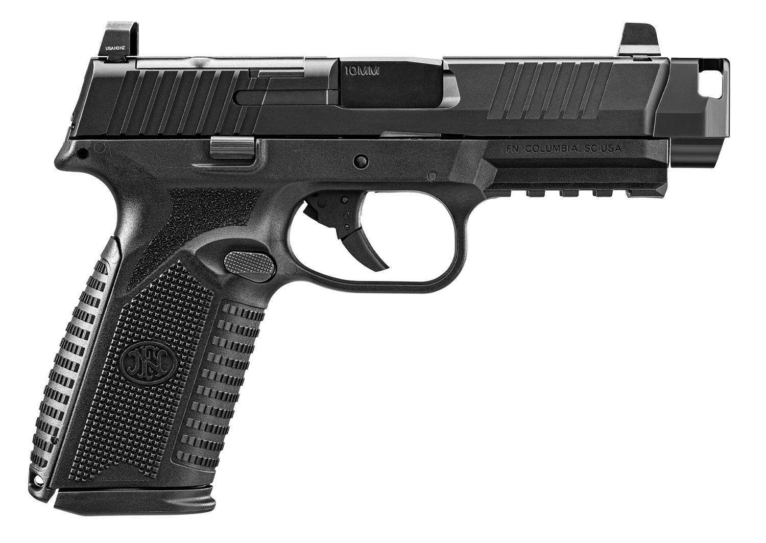 FN Herstal 510 MRD Compensated Optic Ready Pistol 66102128, 10mm Auto, 4.43in, Interchangeable Backstrap, Black Finish, 10 Rds