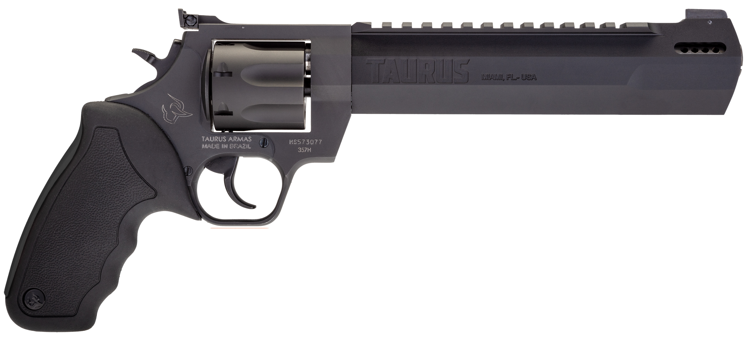 Taurus Raging Hunter Revolver 2357081RH, 357 Mag, 8.37", Black Rubber Grips, Matte Black Finish, 7rd