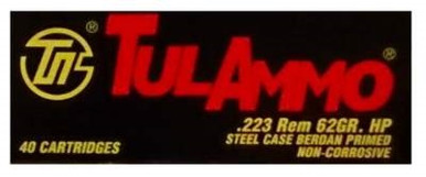 Tula 223 Remington Ammunition 62 Grain Hollow Point CASE 1000 Rounds