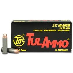 Tula 357 Mag Ammunition TA357158 158 Grain Full Metal Jacket Case of 1000 Rounds
