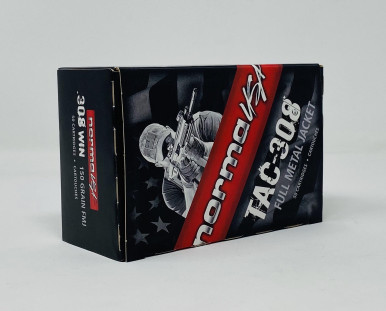 Norma USA 308 Win Ammunition TAC308150 150 Grain Full Metal Jacket 50 Rounds