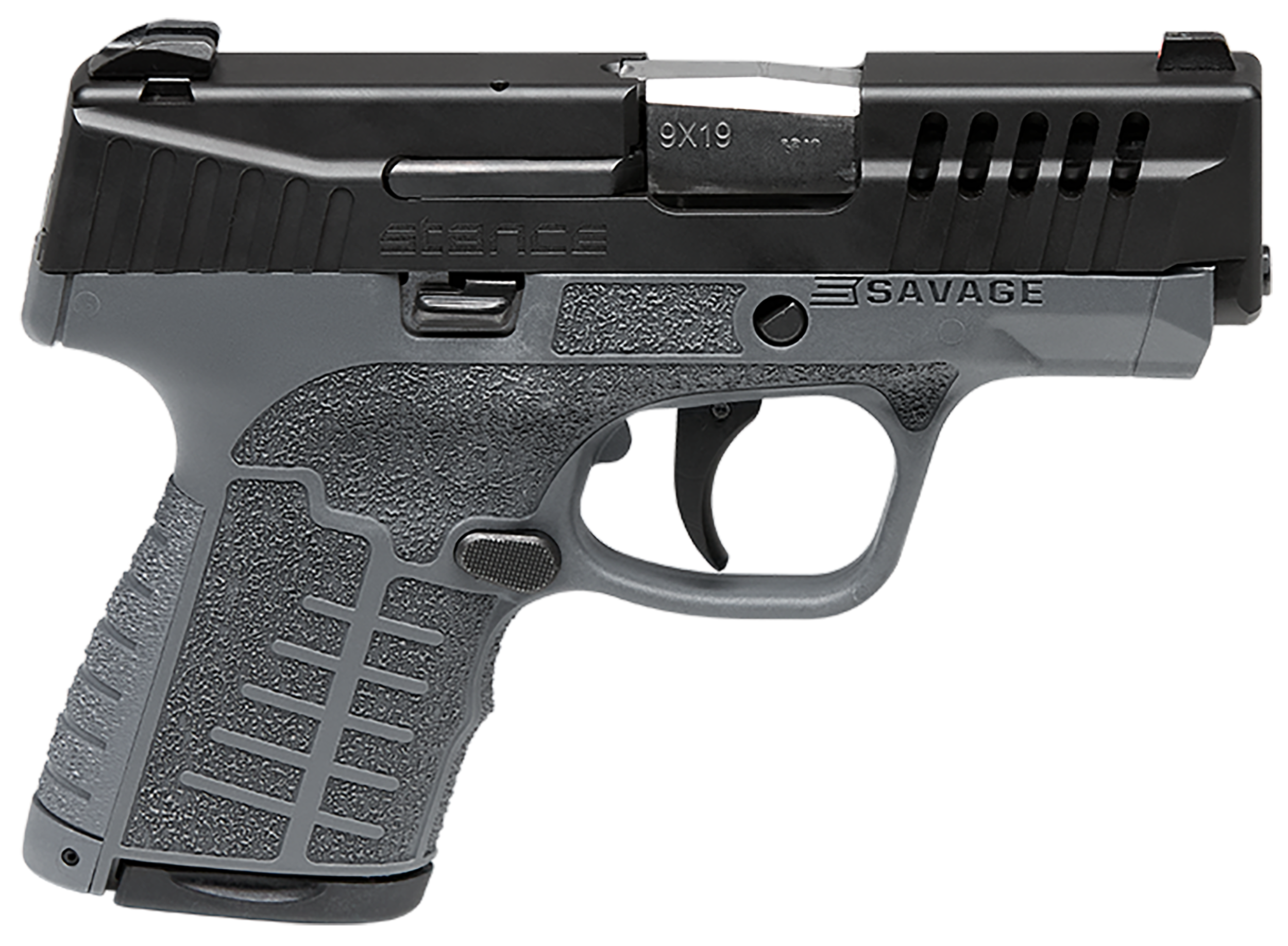 Savage Stance Pistol 67011, 9mm Luger, 3.20in, Gray Interchangeable Backstrap, Gray Finish, 7 Rds