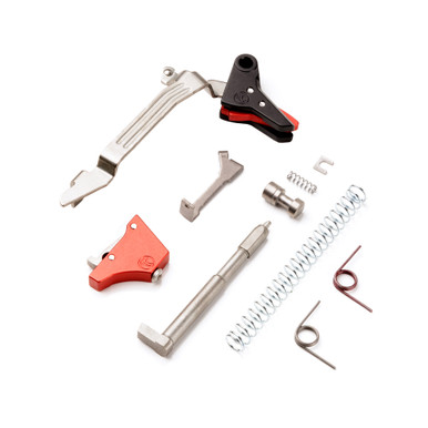 Timney Triggers Ultimate Builder's Kit For Glock Gen 3-4 - UBK, Black Trigger w/ Red Safety