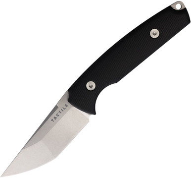 Tactile Knife Co. Dreadeye Fixed Blade Knife - 2.75" MagnaCut Stonewashed Tanto, Machined Richlite Micarta Handles, Kydex Sheath