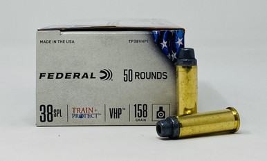 Federal 38 Special AmmunitionTrain + Protect 158 Grain Versatile Hollow Point 50 Rounds