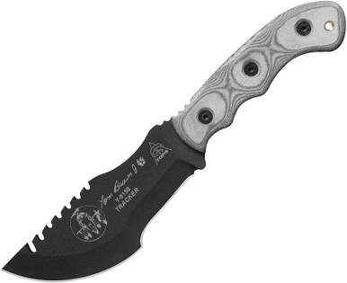 TOPS Knives Tom Brown Tracker #2 Fixed Blade Survival Knife Black Micarta - TBT-020