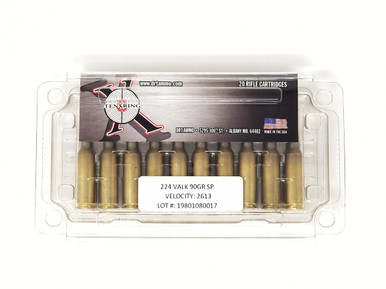 Ten Ring 224 Valkyrie Ammunition 90 Grain Soft Point 20 Rounds