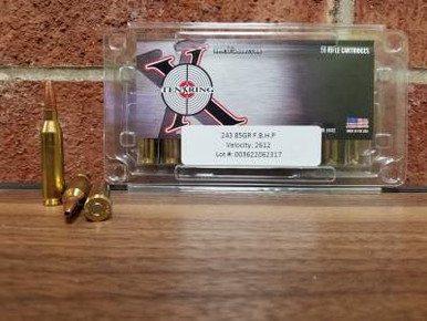 Ten Ring 243 Win Ammunition 85 Grain Flat Base Hollow Point 2612fps 20 rounds