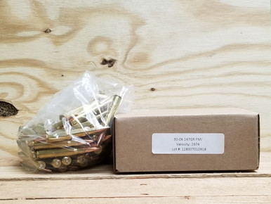Ten Ring 30-06 Ammunition 147 Grain Full Metal Jacket 100 rounds