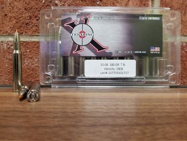 Ten Ring 30-06 Ammunition 180 Grain Trophy Bonded Ballistic Tip 2806fps 20 rounds