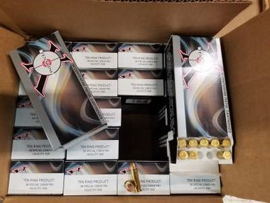 Ten Ring 38 Special Ammunition 158 Grain Full Metal Jacket 50 rounds