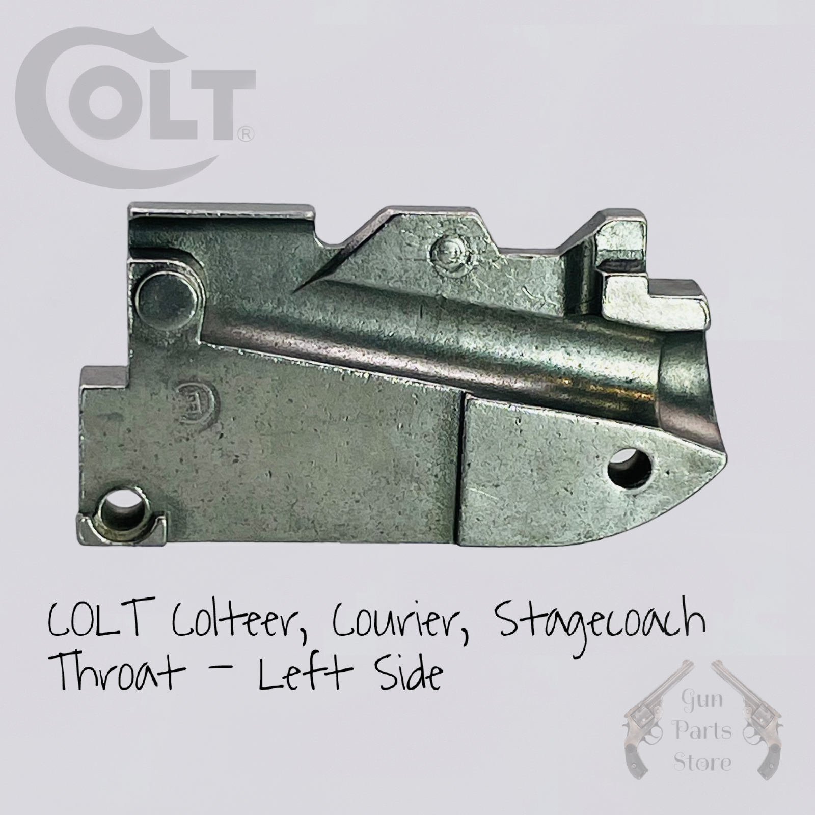Throat – Left Side – COLT Colteer, Courier & Stagecoach – .22 Cal