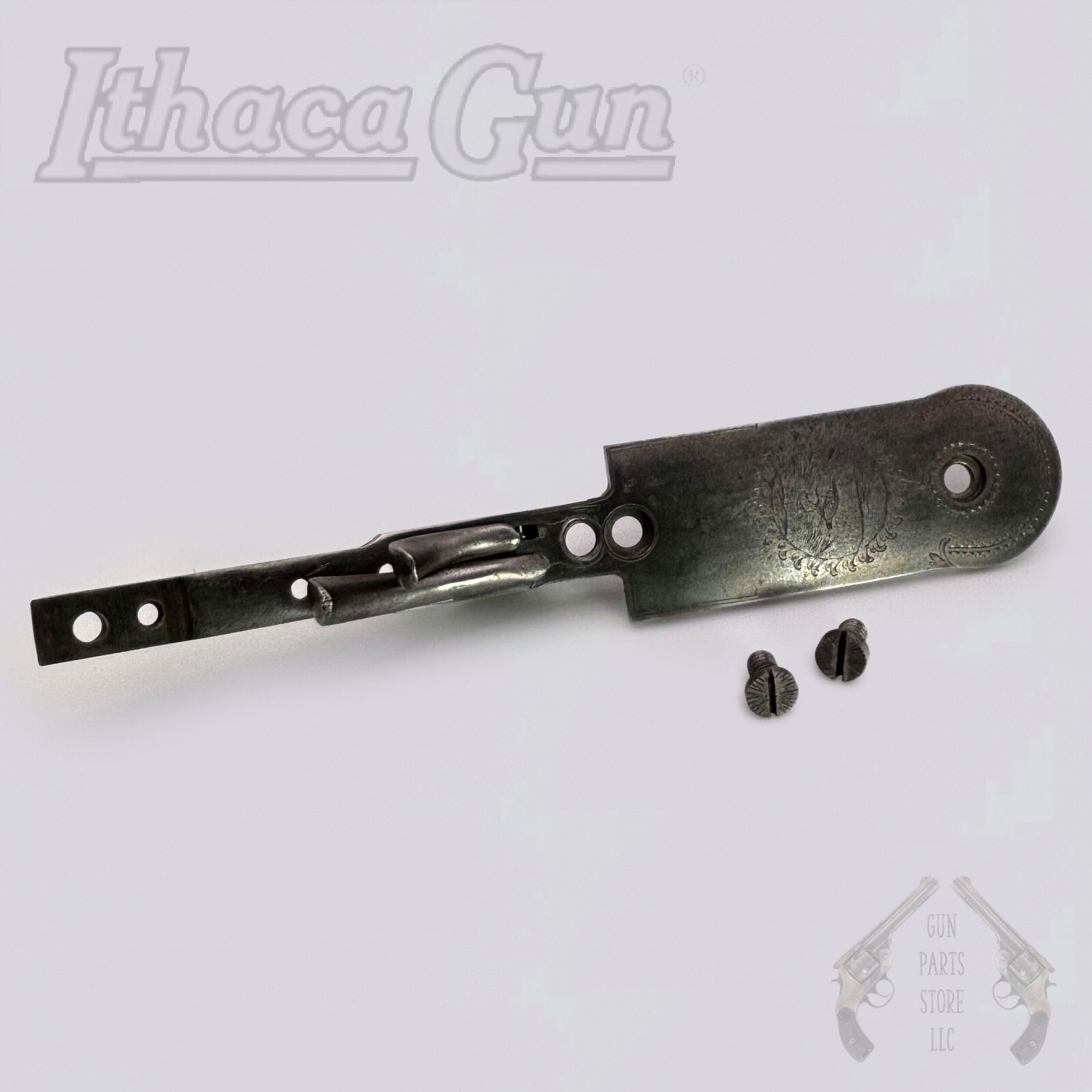 Trigger Plate & Front Screws – ITHACA Lewis Hammerless Double Barrel Shotgun