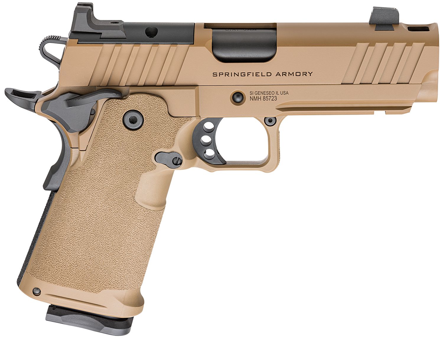 Springfield Prodigy DS Comp Optic Ready Pistol PH9117AOSCBLCCOMP, 9mm Luger, 4.25in, Aggressive Texture, Coyote Brown Cerakote Finish, 10 Rds