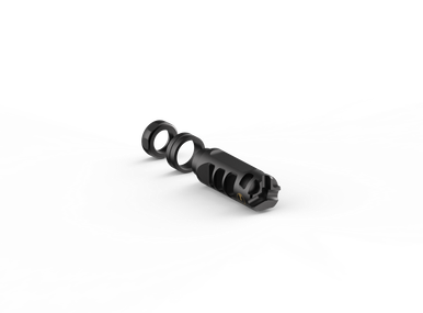 Ultradyne Mercury .308 / 7.62 Muzzle Brake with Timing Nut 5/8x24 Black - UD10817