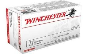 Winchester 38 Special 130gr, FMJ, USA38SPVP, 100 rounds