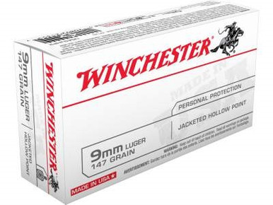 Winchester 9mm USA9JHP2 147 gr JHP 50 rounds