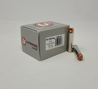 Underwood 460 S&W Mag Ammunition UW343 250 Grain Xtreme Penetrator 20 Rounds