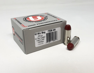Underwood 45 Win Mag Ammunition 255 Grain Hi-Tek Coated Hard Cast UW439 20 Rounds