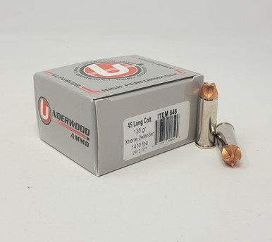 Underwood 45 Colt (Long Colt) Ammunition UW846 135 Grain Xtreme Defense 20 Rounds