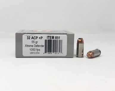 Underwood 32 ACP +P Ammunition 55 Grain Xtreme Defender UW851 20 Rounds