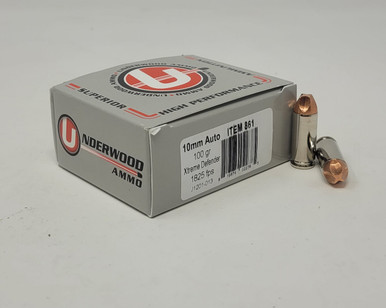 Underwood 10mm Auto Ammunition UW861 100 Grain Xtreme Defense 20 Rounds