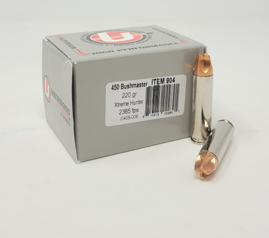 Underwood 450 Bushmaster Ammunition UW904 220 Grain Xtreme Hunter 20 Rounds
