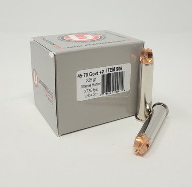 Underwood 45-70 Gov't +P Ammunition UW906 225 Grain Xtreme Hunter 20 Rounds
