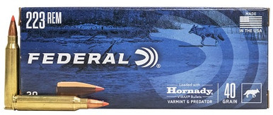 Federal 223 Rem Ammunition V223VM40 40 Grain Hornady V-Max 20 Rounds