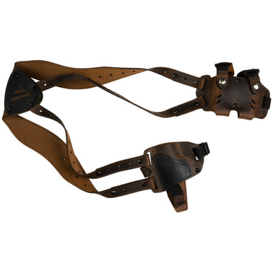 Versacarry Shoulder Holster Deluxe Size 2 - Right Hand, Distressed Brown Leather