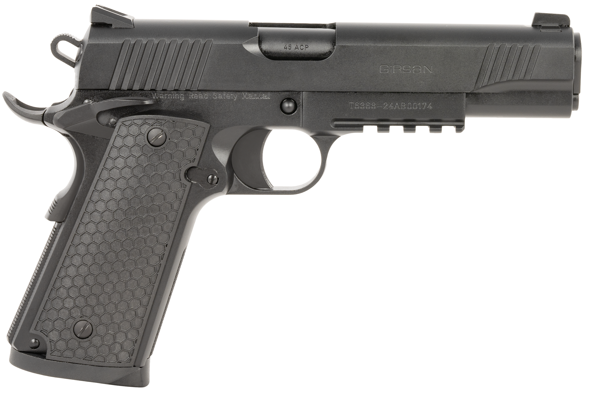 EAA MC1911 S Untouchable Pistol 392060, 45 ACP, 5in, Black Polymer Grips, Black Finish, 8 Rds
