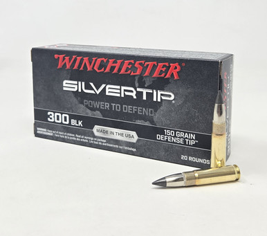 Winchester 300 AAC Blackout Ammunition Silvertip W300STM 150 Grain Defense Tip 20 Rounds