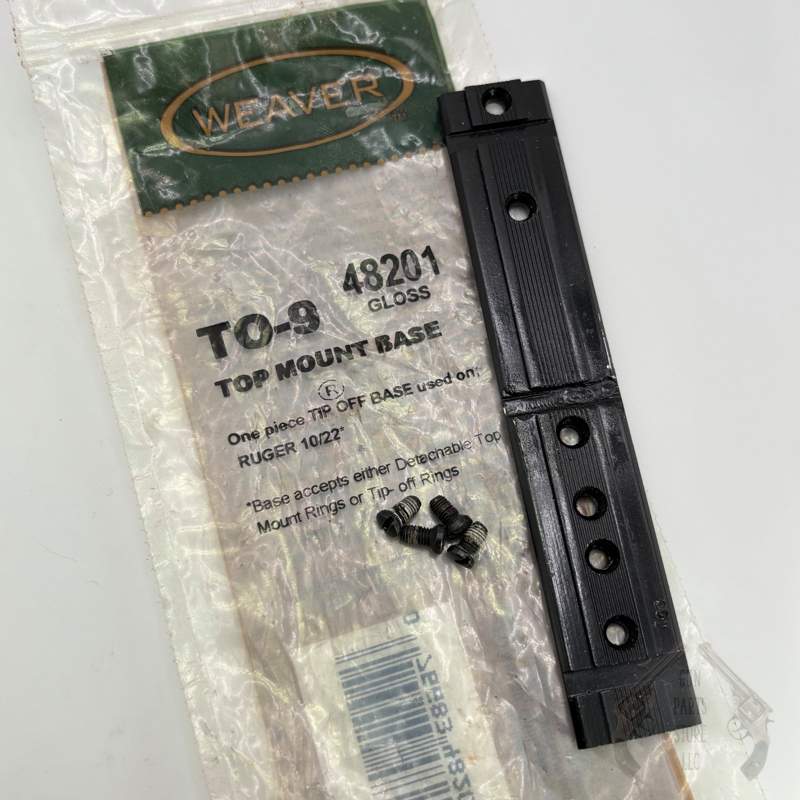 WEAVER TO-9 One-Piece Tip Off & Detachable Ring Base for RUGER 10/22 – 48201