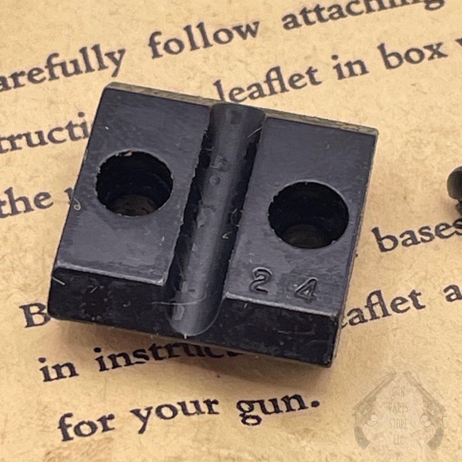 WEAVER Top Mount Base No. 24 for ZB .22, Hornet, 218 Bee (Front)