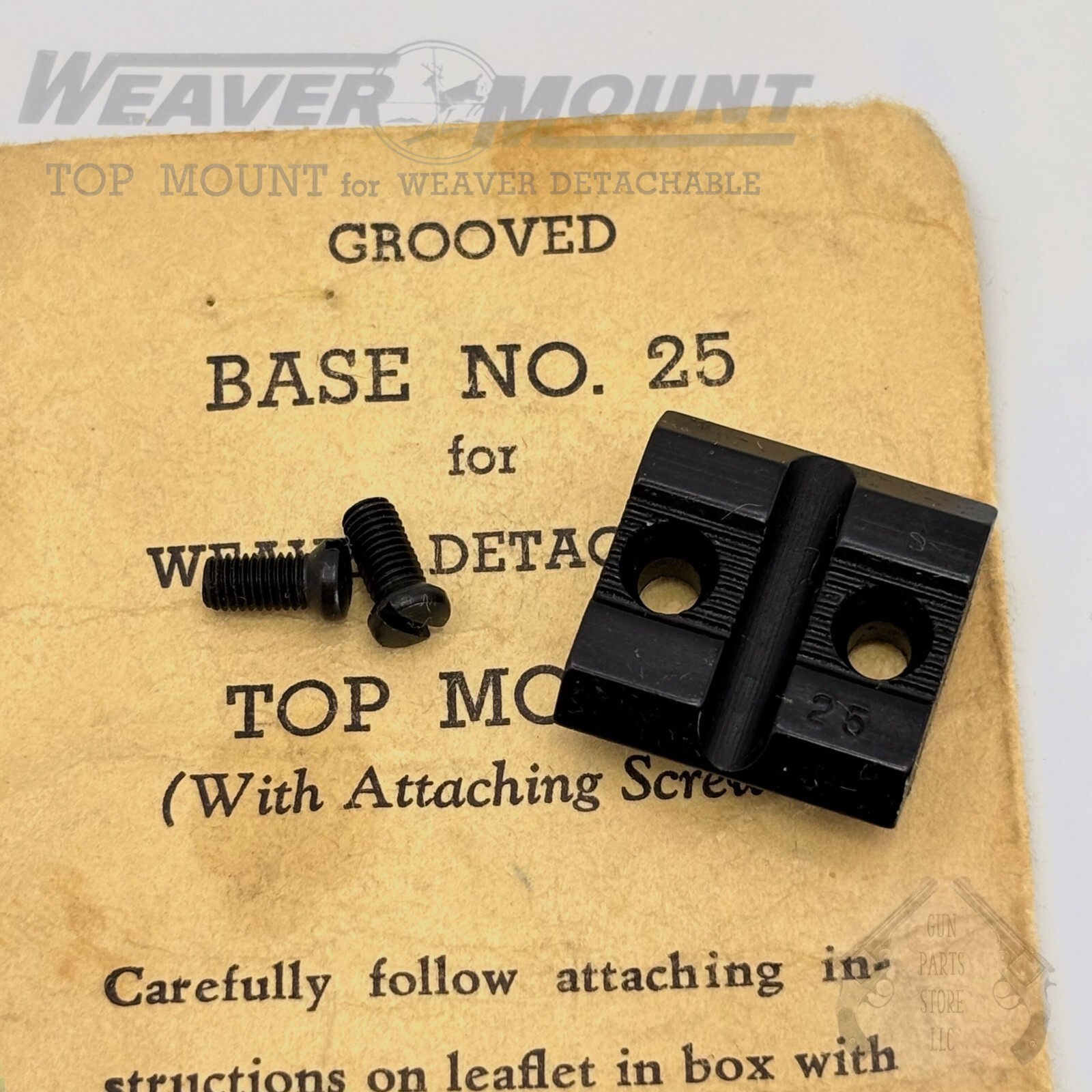 WEAVER Top Mount Base No 25 – BROWNING COLT MOSSBERG WESTERNFIELD WINCHESTER