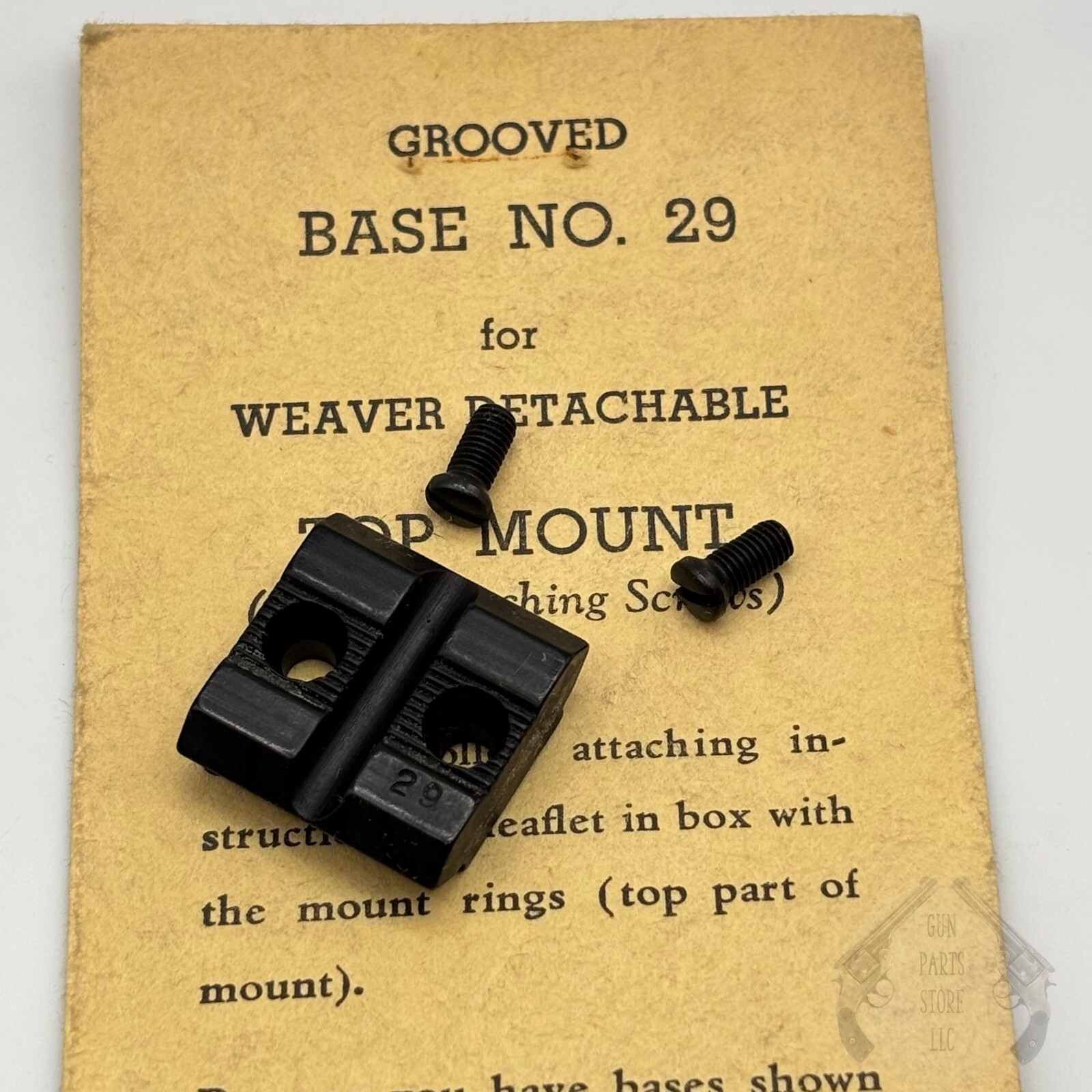 WEAVER Top Mount Base No. 29 – Browning 1885 (Front)