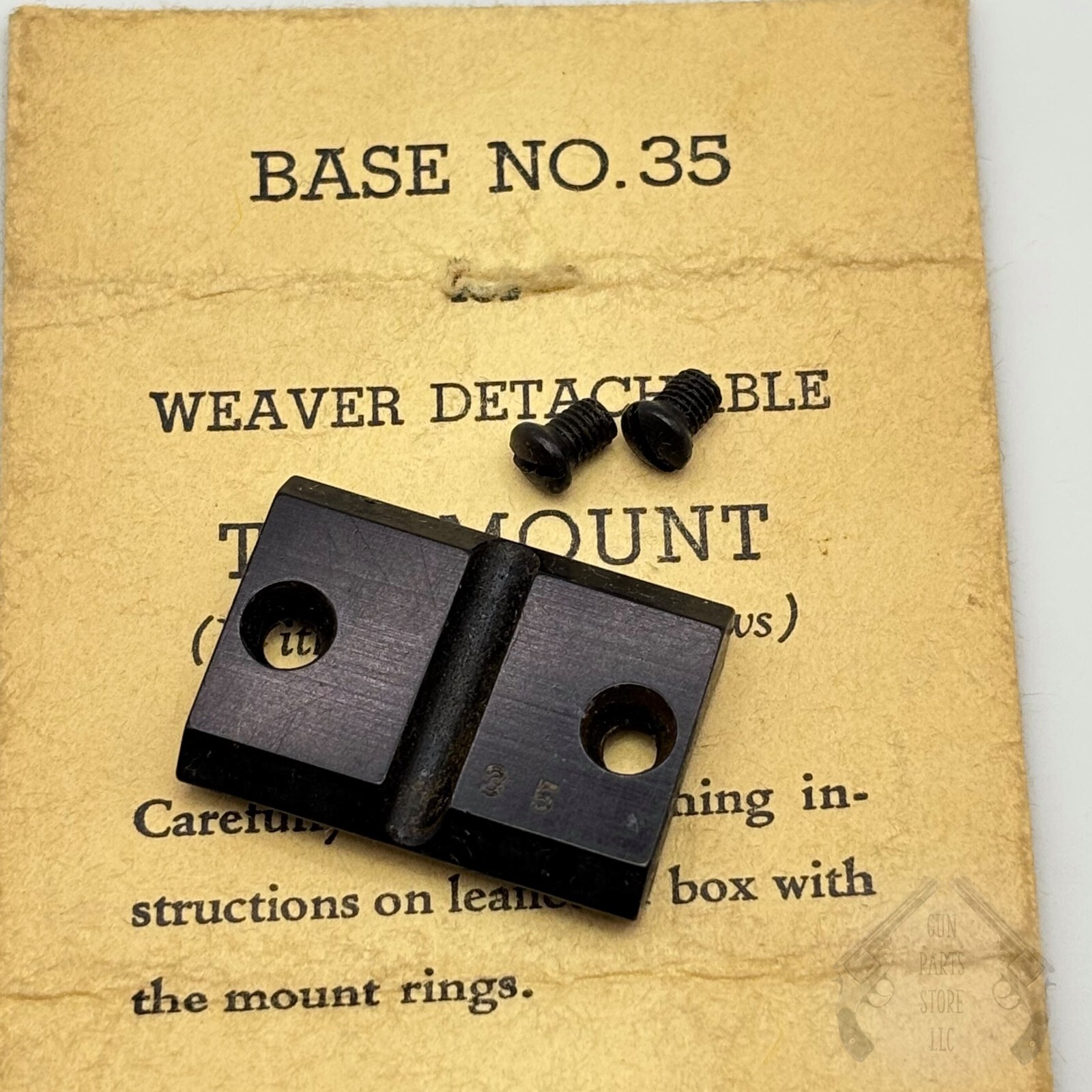 WEAVER Top Mount Base No. 35 for WINCHESTER 54 & 70, REMINGTON 721 (Front)