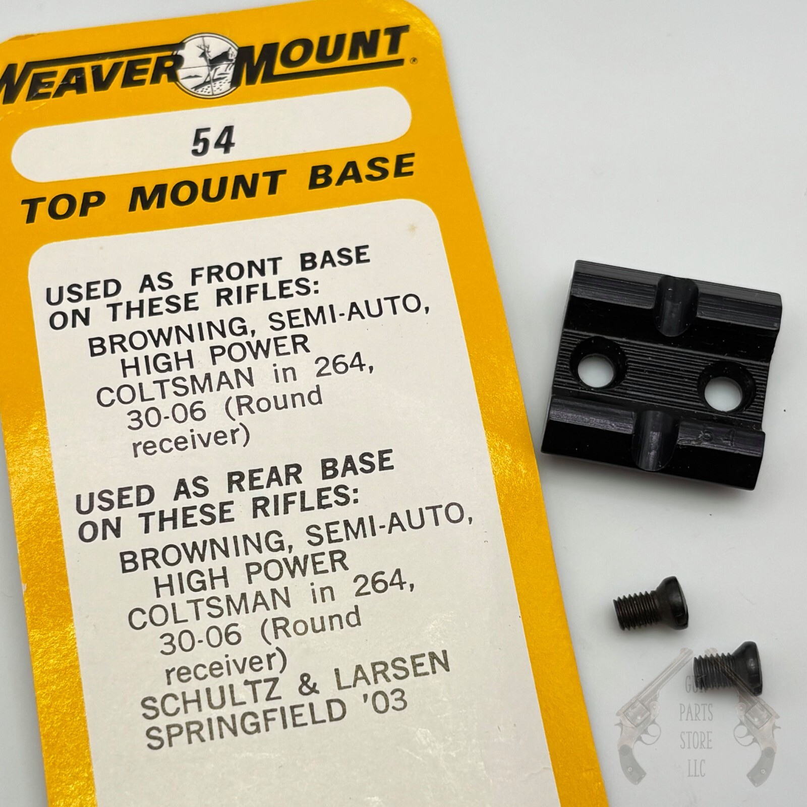 WEAVER Top Mount Base No. 54 for BROWNING COLT SPRINGFIELD