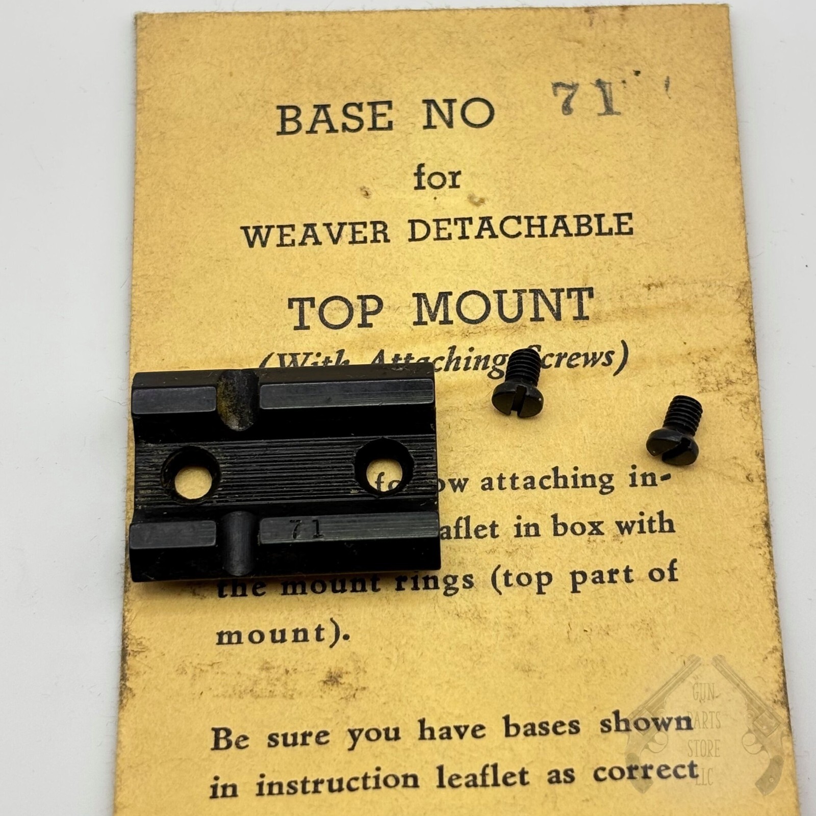 WEAVER Top Mount Base No. 71 for BROWNING, REMINGTON, SAKO, WINCHESTER