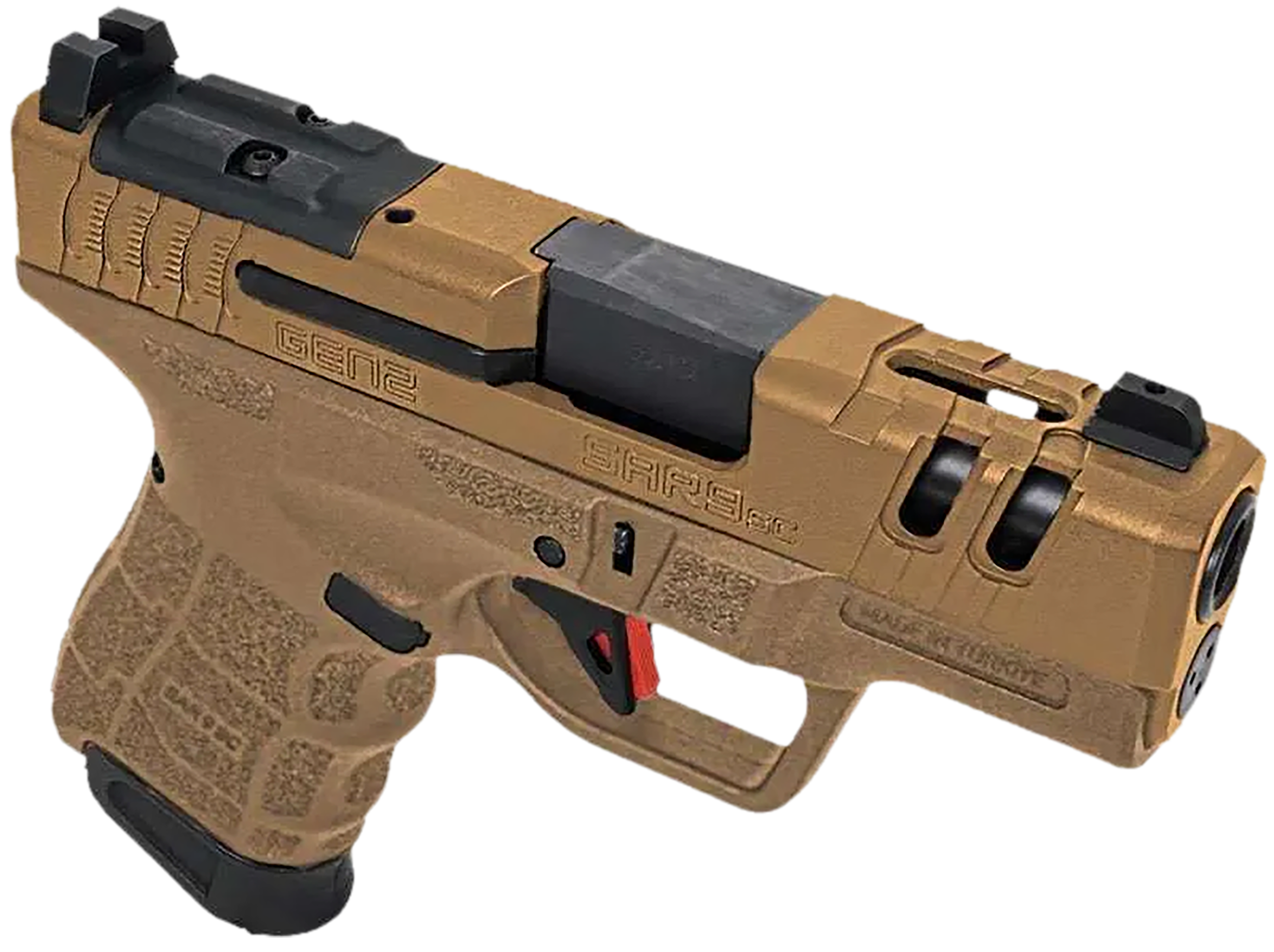 SAR USA SAR9 SC Gen2 Pistol SAR9SCG2BR, 9mm Luger, 3.30in, Bronze Polymer Frame & Grips, Bronze Finish, 15 Rds