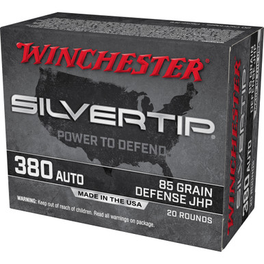 Winchester Ammunition Slivertip 380 ACP 85 Grain Jacketed Hollow Point - 20 Round Box