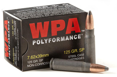 Wolf Polyformance 7.62x39mm Ammunition 125 Grain Soft Point CASE 1000 Rounds