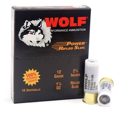 Wolf Performance 12 Gauge Ammunition 2-3/4" 1-1/8oz Rifled Slug 10 Rounds