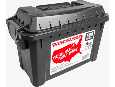 Winchester 9mm Ammunition WW9C 115 Grain Full Metal Jacket Ammo Can CASE 1000 Rounds