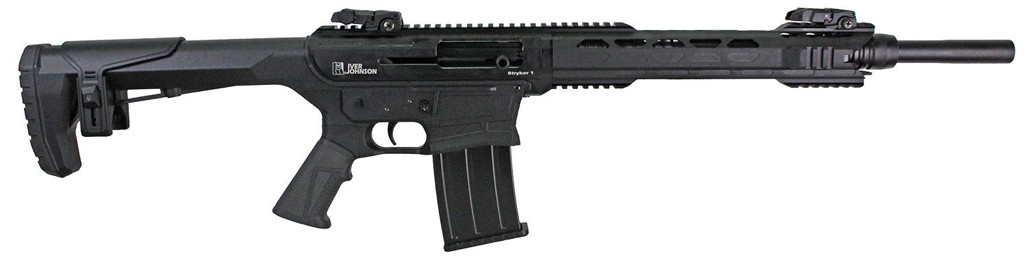 Iver Johnson Stryker 1 Semi-Auto Shotgun STRYKER1, 20", Adj Cheekrest Black Synthetic Stock, 5 Rds
