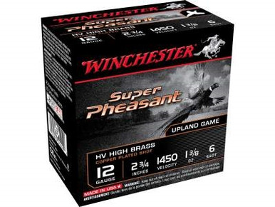 Winchester 12 Gauge Ammunition Super Pheasant X12PHV6 2-3/4" 1-3/8oz 6 shot 1450fps 25 rounds