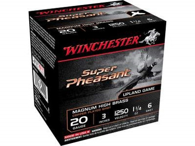 Winchester 20 Gauge Ammunition Super Pheasant X203PH6 3" 1-1/4oz 6 shot 1250fps 25 rounds
