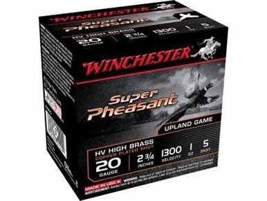 Winchester 20 Gauge Ammunition Super Pheasant X20PH5 2-3/4" 1oz 5 shot 1300fps 25 rounds