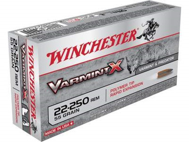 Winchester 22-250 Varmint X X22250P 55 gr Polymer Tip 20 rounds